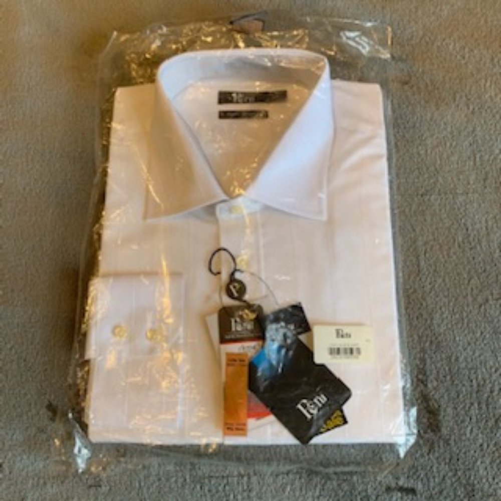NWT  Men's White Dress Shirt